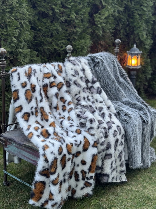 Aberto Design Funda para Sofá Leopar Gris y Negro 150 x 100 cm
